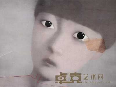 张晓刚 2005年作 家庭系列 62/89 43×57cm